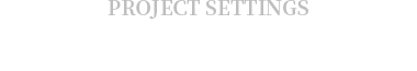 项目设置