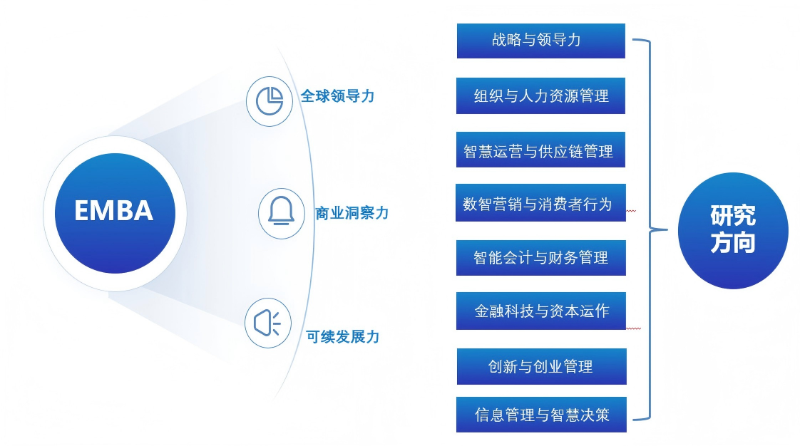 EMBA项目研究方向图表